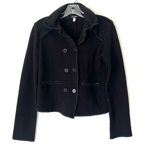 Armani Jeans Black Button Down Sweater Jacket